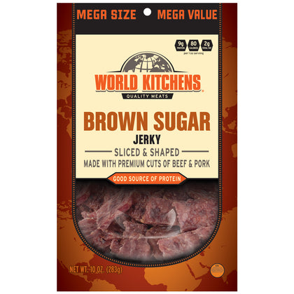 10oz World Kitchen's® Premium Jerky - Brown Sugar - 8ct Case