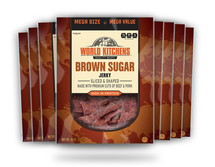 10oz World Kitchen's® Premium Jerky - Brown Sugar - 8ct Case